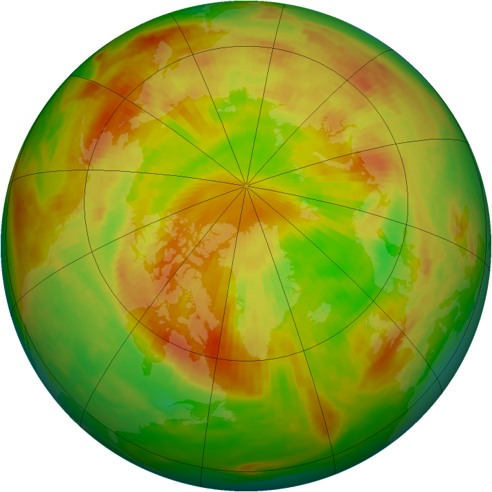 Arctic ozone map for 23 May 1987